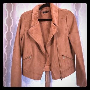 Adorable Faux suede and fur jacket
